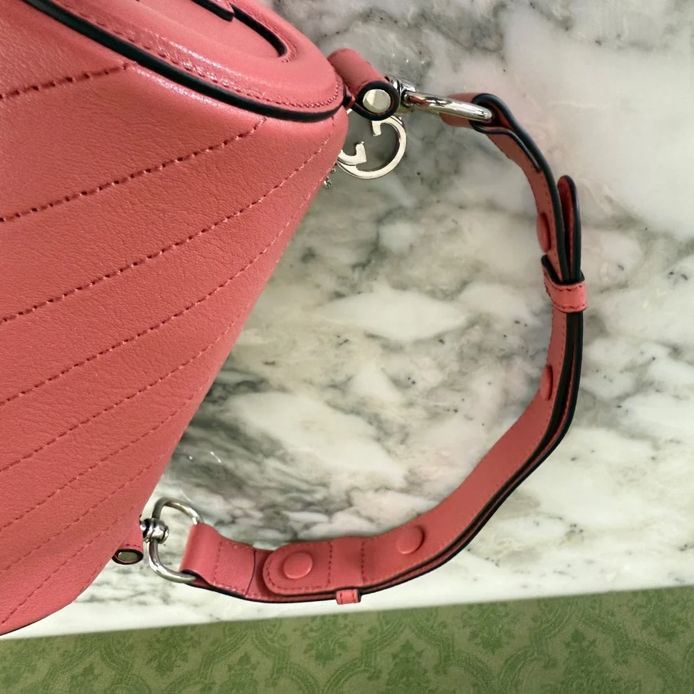 Gucci 760170 Blondie Sakai Green‎ Be PINK Leather Bag
